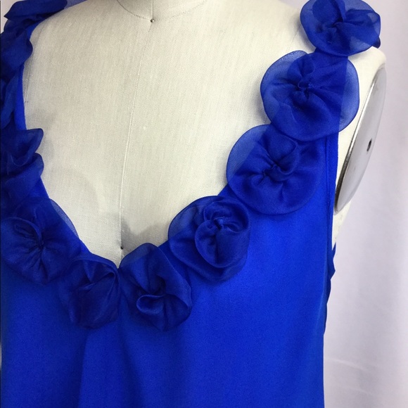 Silk chiffon float tank top/ flower detail - Picture 4 of 8
